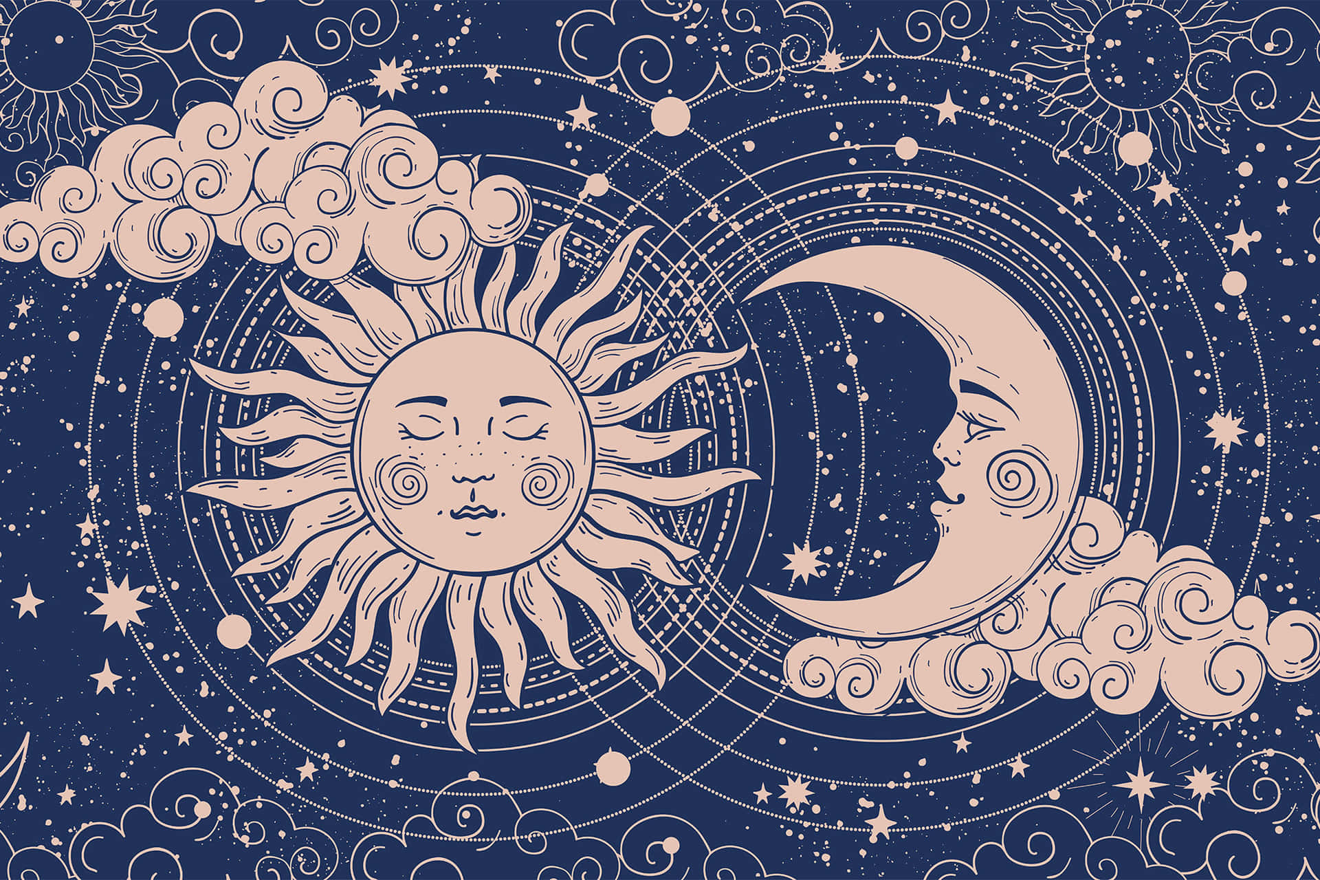 The Sun and Moon each have its own unique place in the sky.