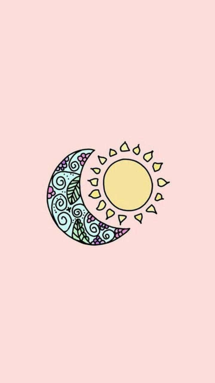 Mystical Union of Sun and Moon Wallpaper