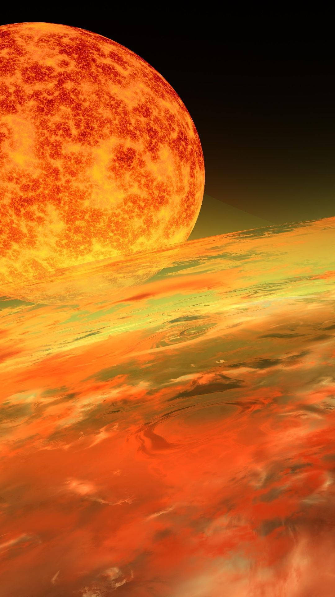 Sun And Planet Venus Background