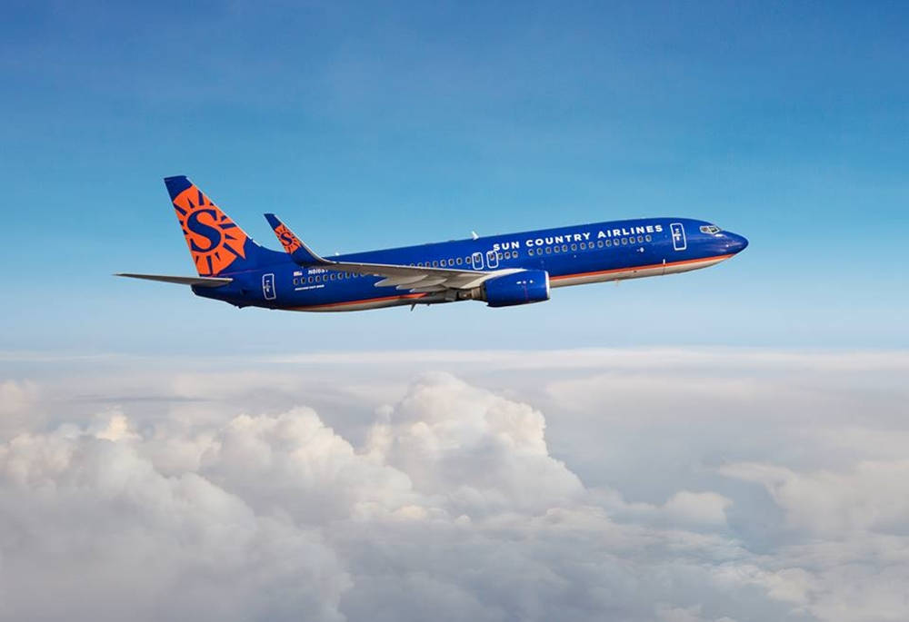 Sun Country Airlines In The Cloud Horizon Wallpaper