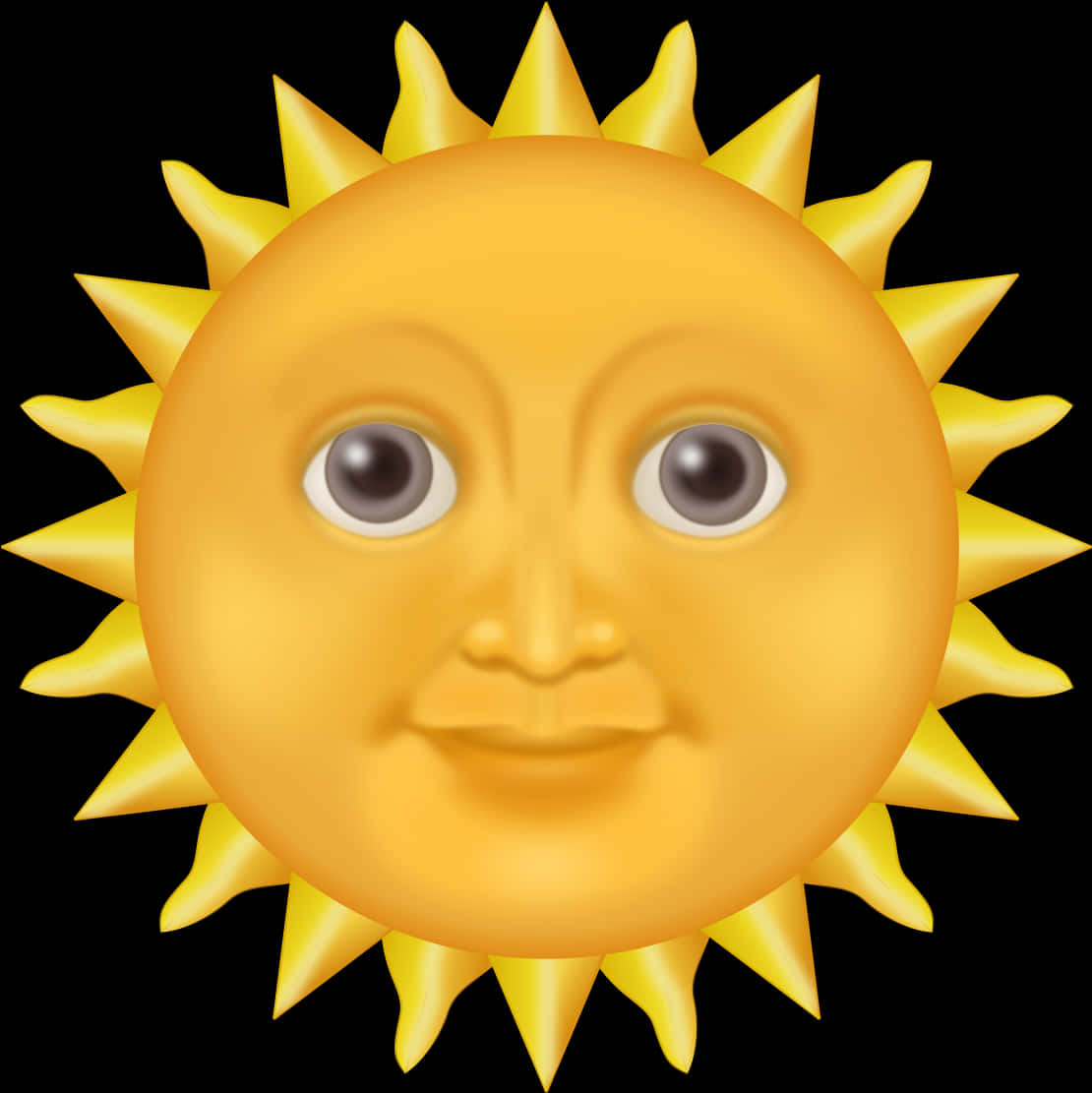 Sun Face Emoji PNG