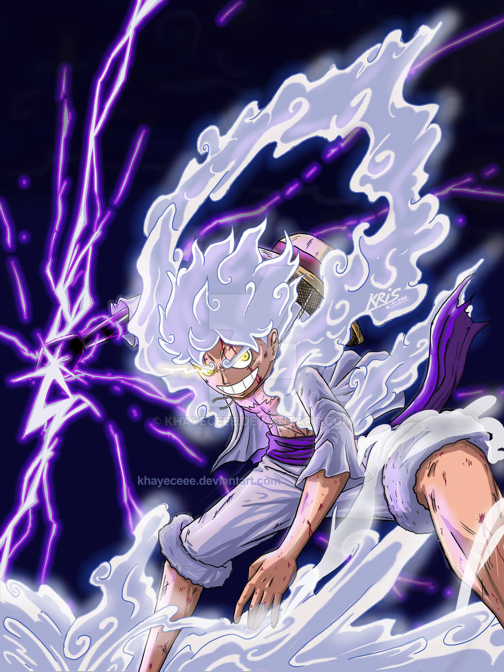 One Piece - Saiyuki - Lightning By Saiyuki Wallpaper