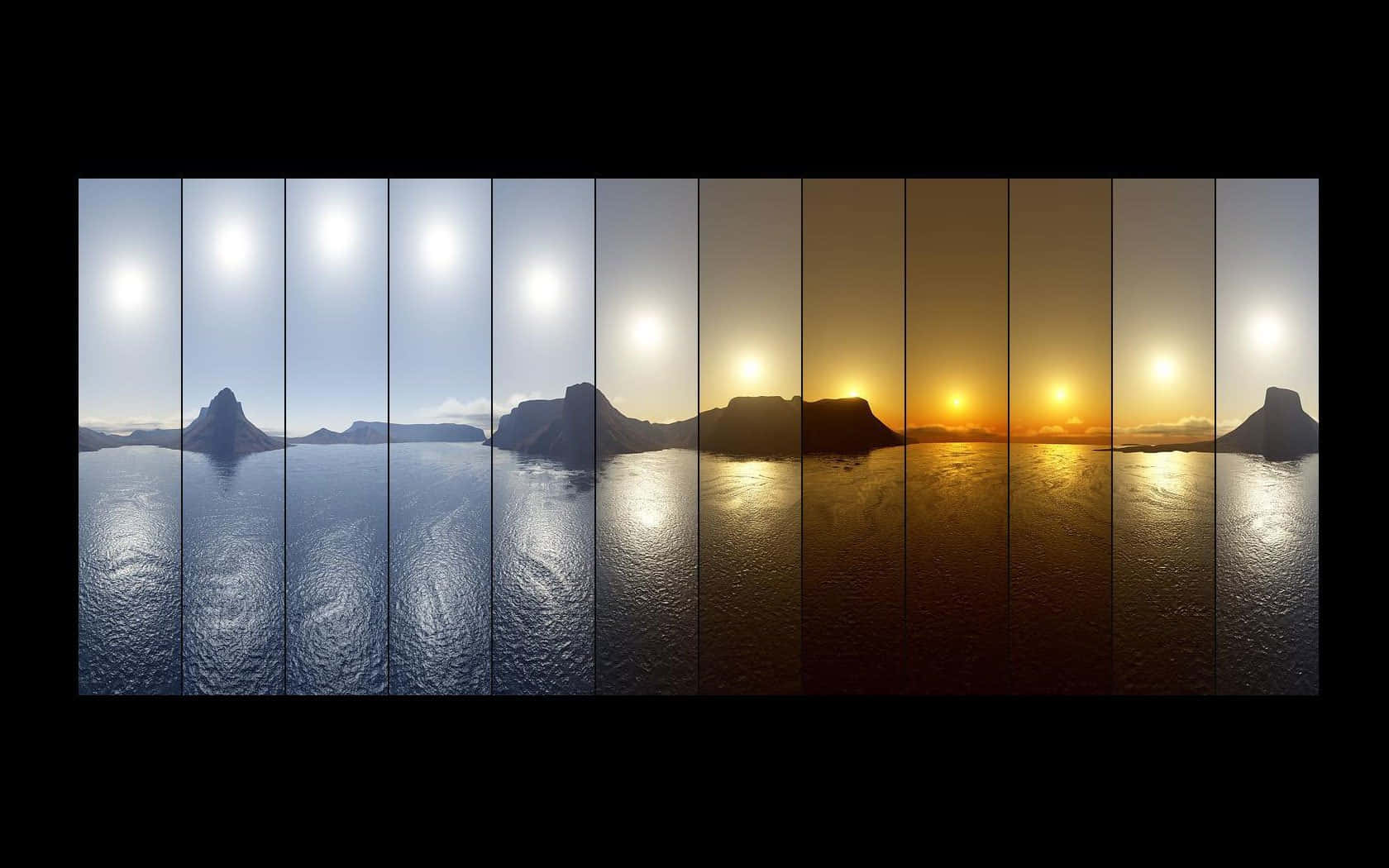 Sun Lake Timeline Four Seasons Wallpaper