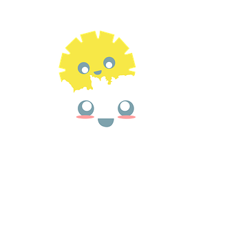 Sun Peeking Over Cloud Cartoon PNG