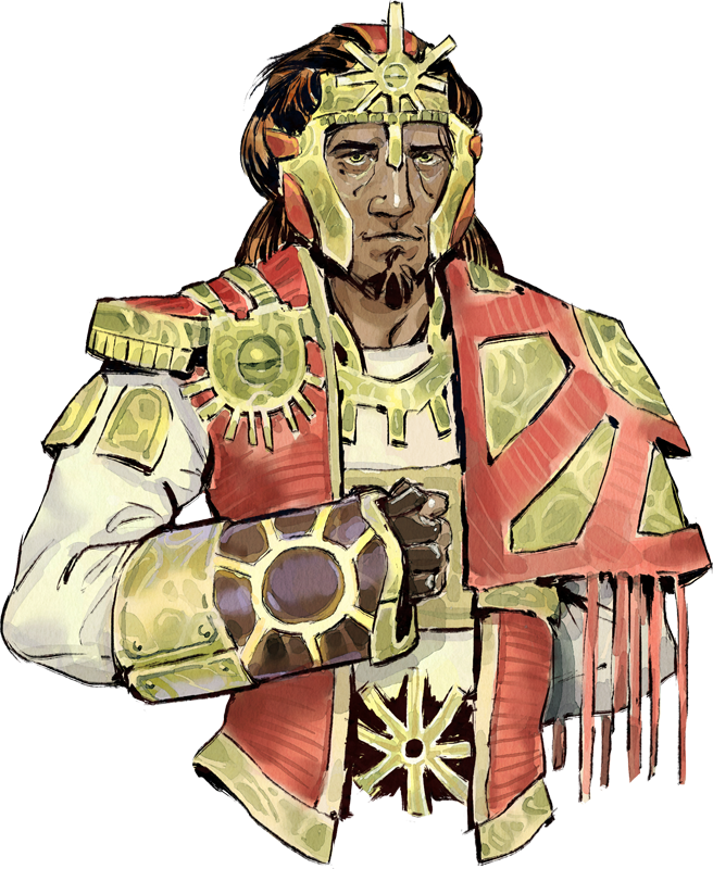 Sun Priest Character Art PNG