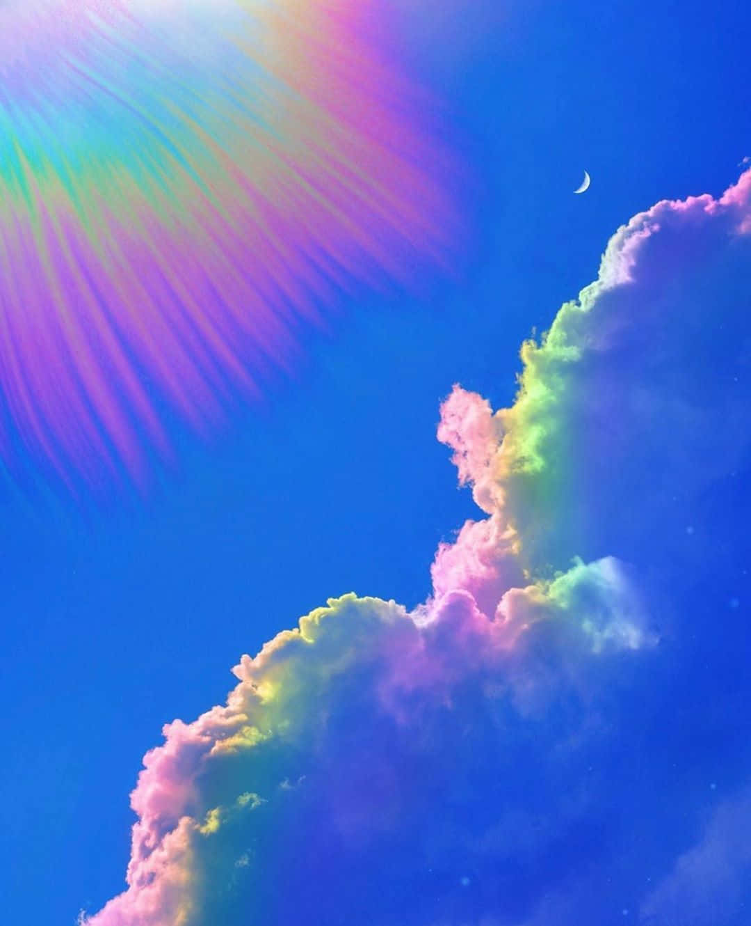 Sun Rays Over Trippy Aesthetic Cloud Wallpaper