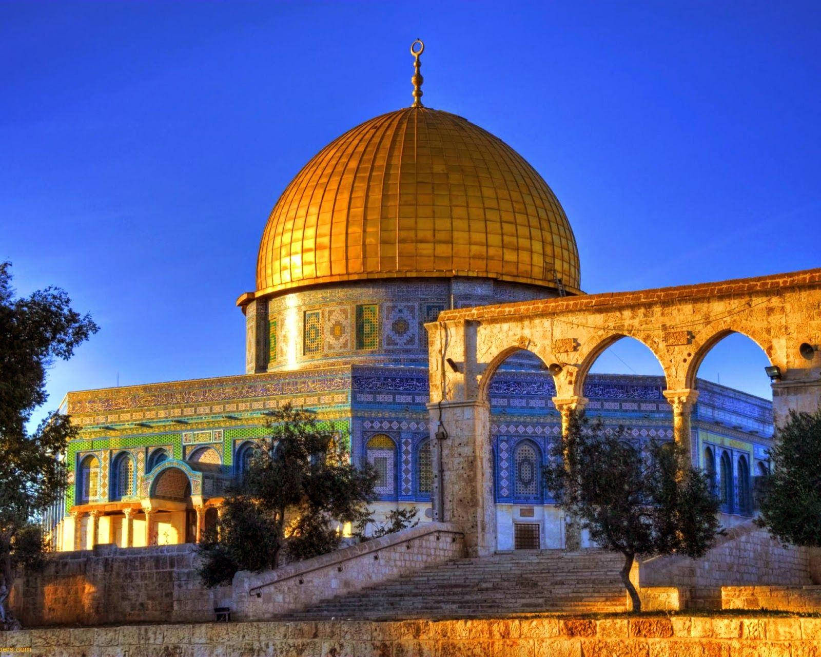 Sun Setting Dome Of The Rock Picture
