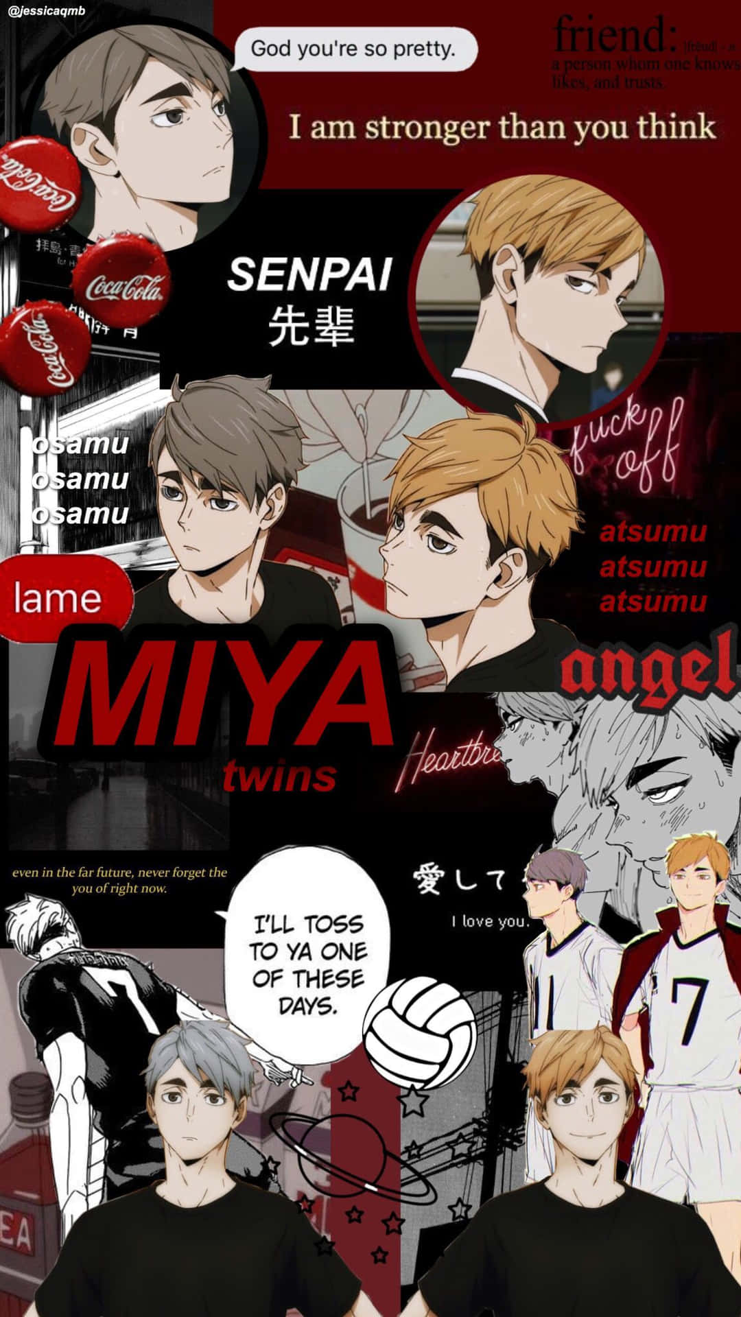 A Poster With The Words Mya Twins Wallpaper