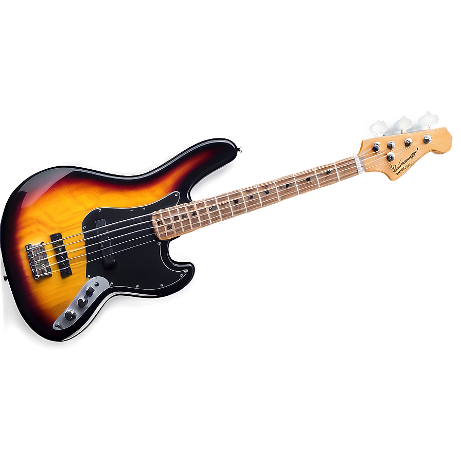 Sunburst Bass Guitar Png 06202024 PNG