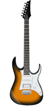 Sunburst Electric Guitar PNG