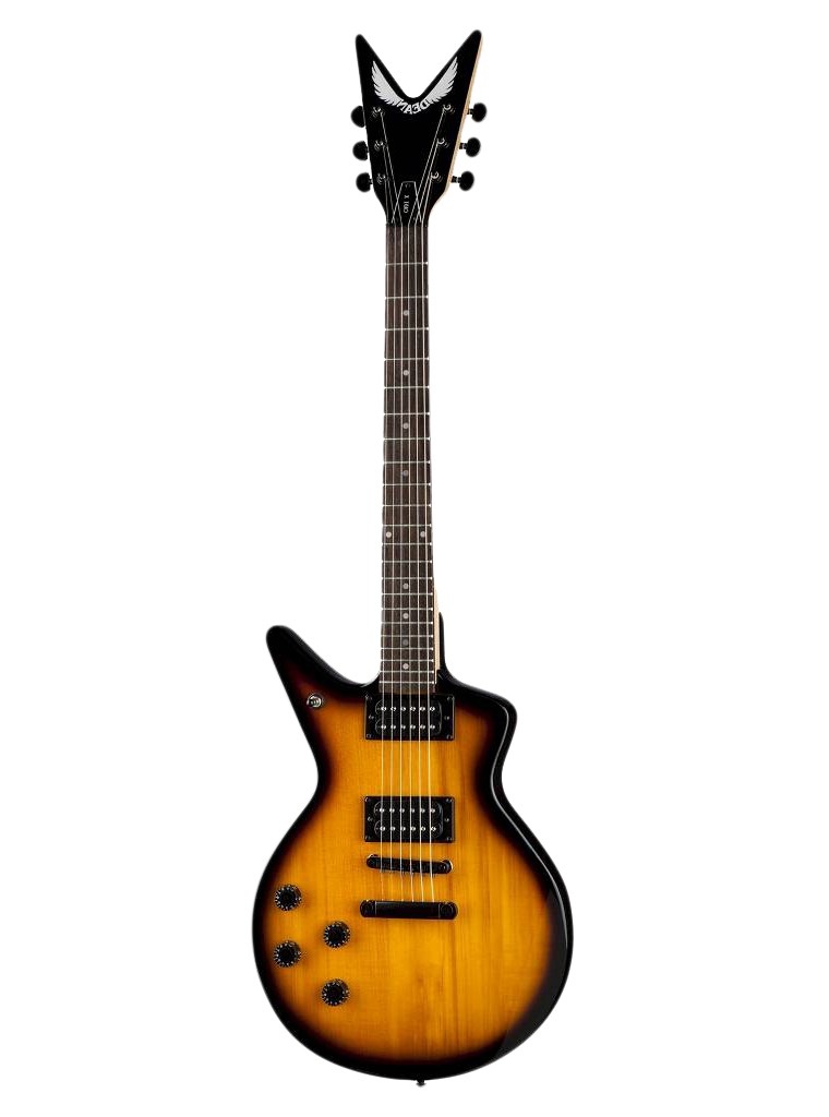 Sunburst Electric Guitar Isolated PNG