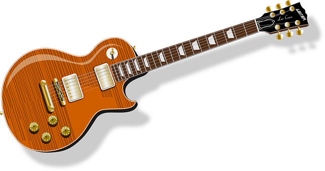 Sunburst Electric Guitar PNG