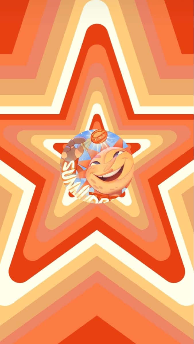 FNAF-karakteren Sundrop Star giver en retro drømmende vibe. Wallpaper