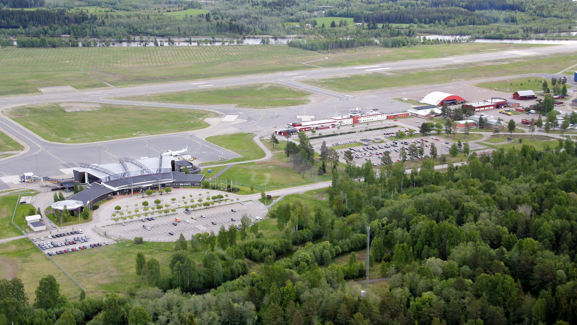 Sundsvall Airport Aerial View Wallpaper