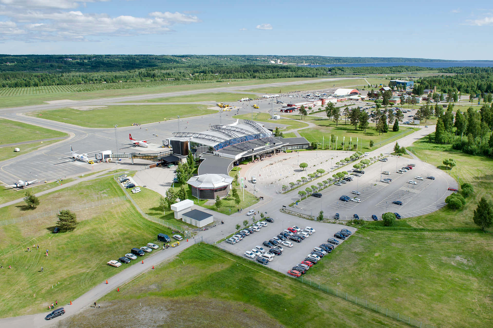 Sundsvall Airport Aerial View Wallpaper