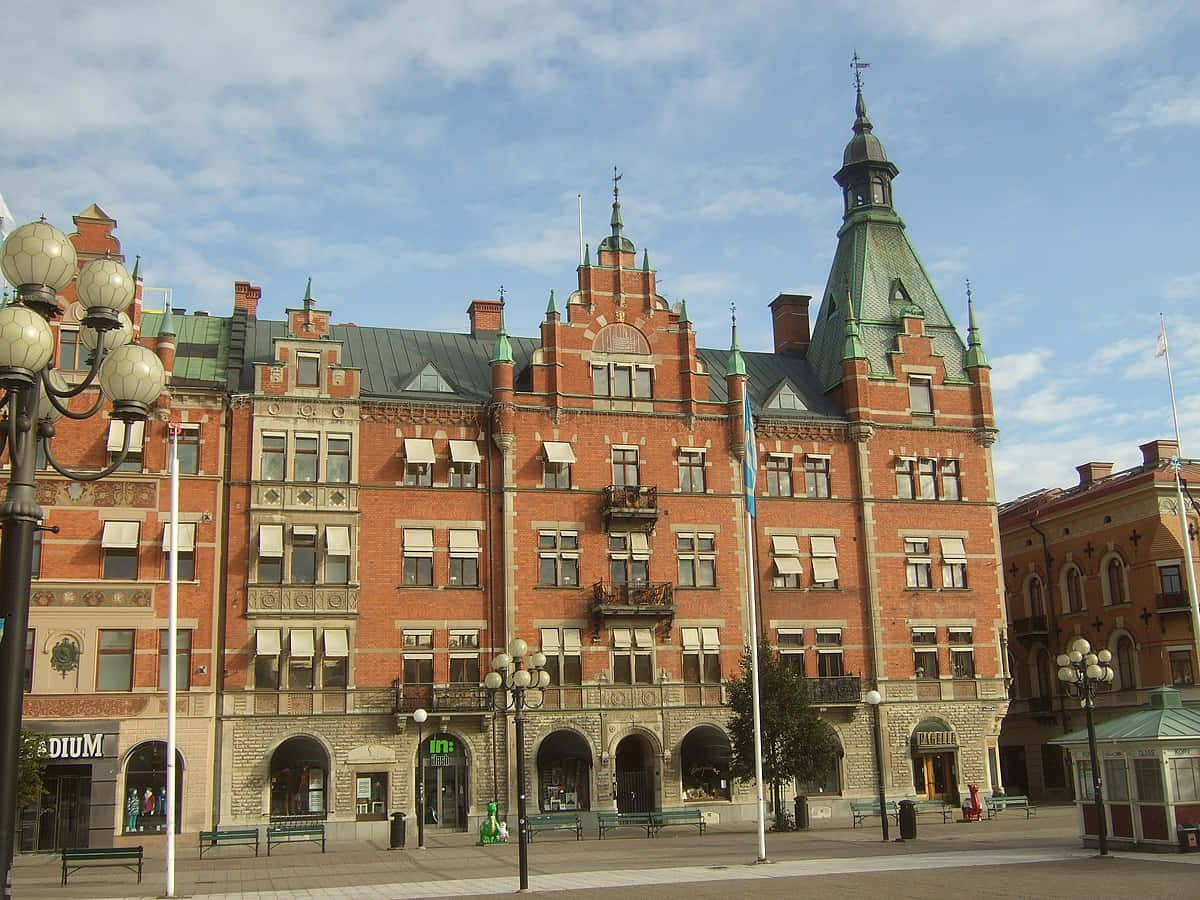 Sundsvall Historic Building Stortorget Wallpaper