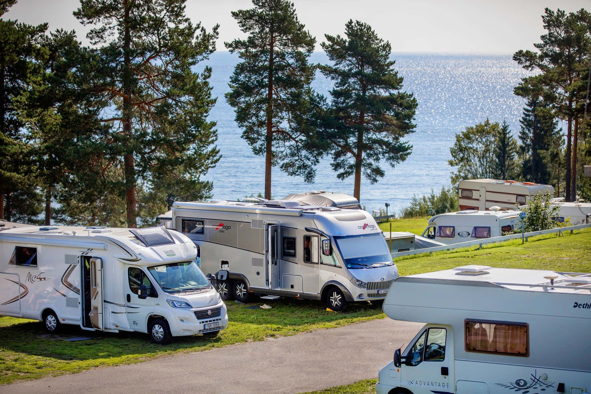 Sundsvall Seaside Campsite Scenery Wallpaper