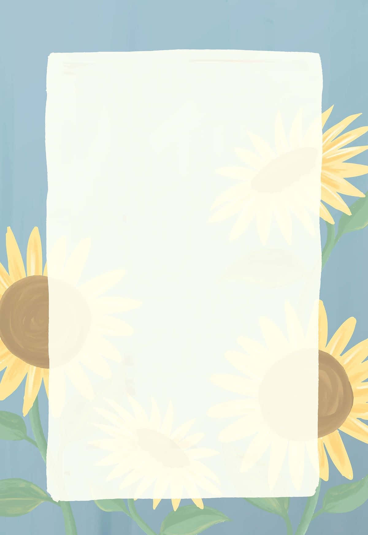 Blank Section With A Sunflower Aesthetic Iphone Wallpaper