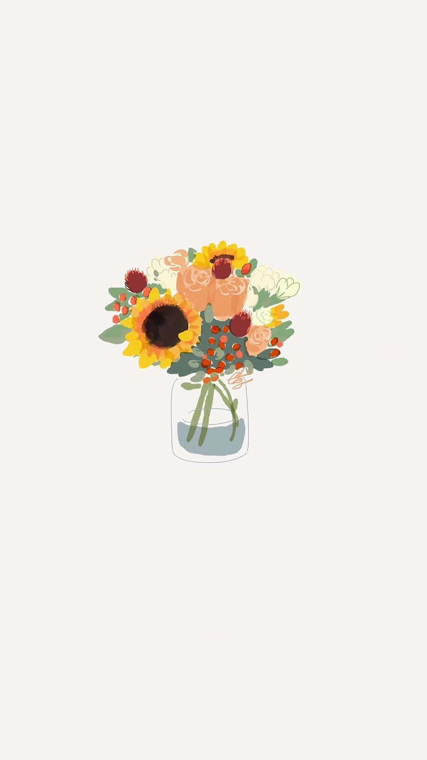 Enjoy the vibrant beauty of a summery sunflower Wallpaper