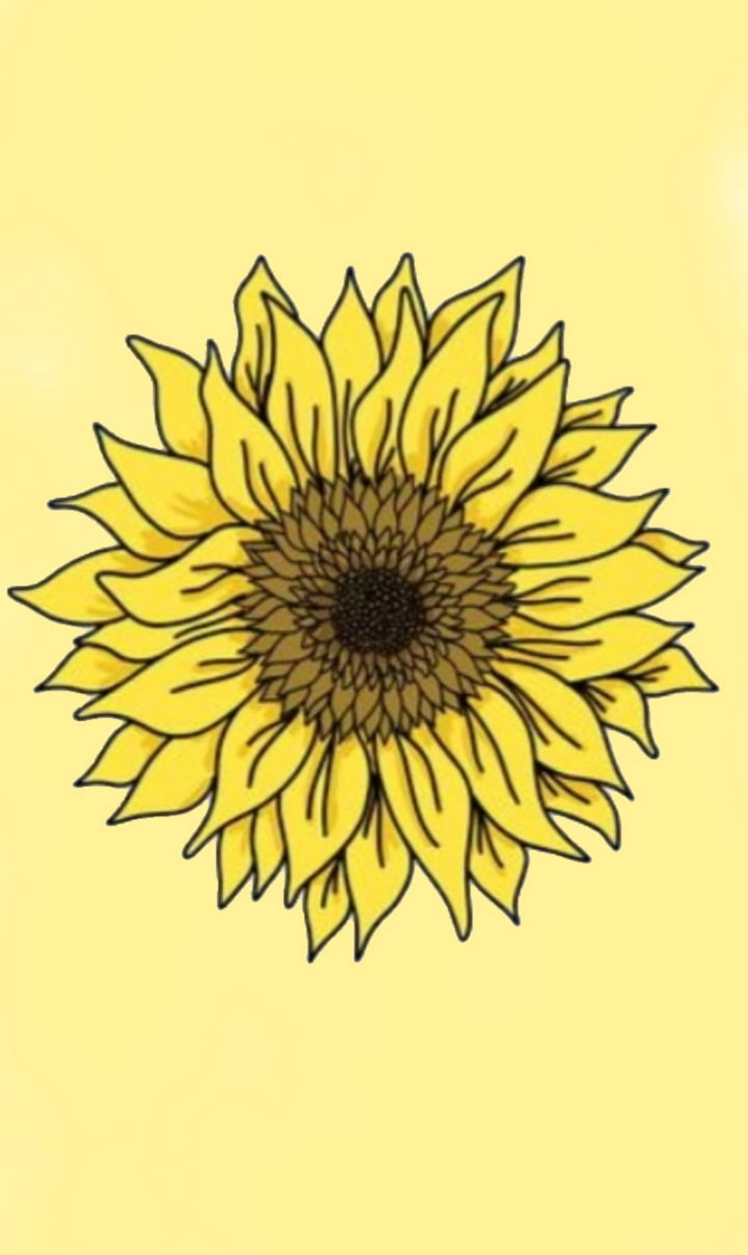 Download Sunflower Art Pastel Yellow Aesthetic Wallpaper 