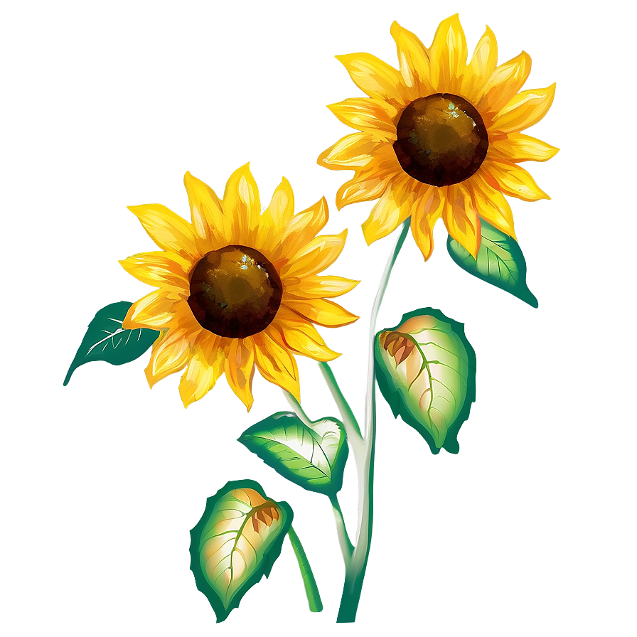 Sunflower Art Transparent Png Tux14 PNG