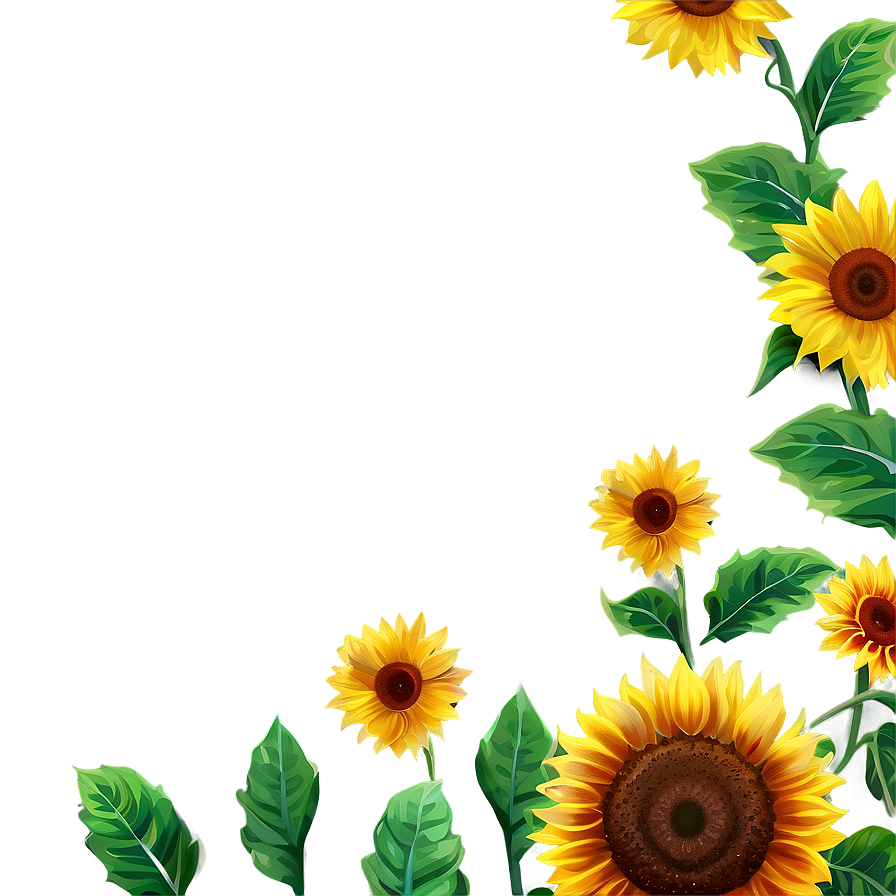 Sunflower Border Png 43 PNG