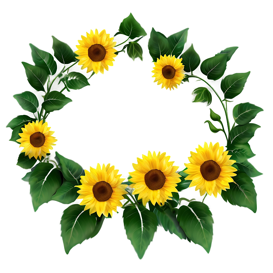 Sunflower Border Png Nme PNG