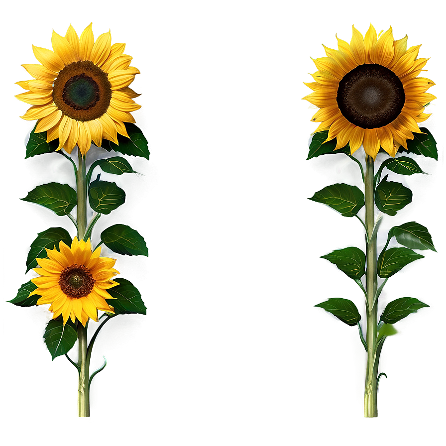 Sunflower Border Transparent Png 05262024 PNG