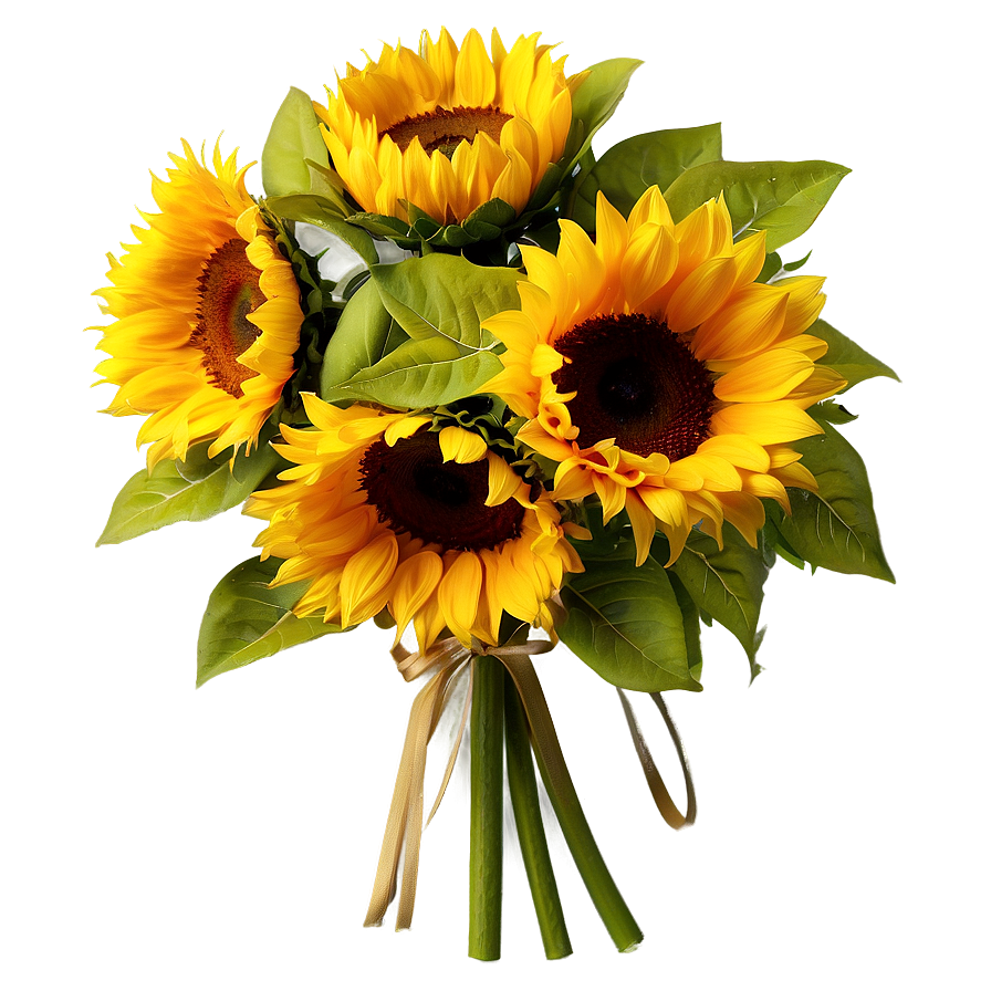 Sunflower Bouquet Png Mag PNG