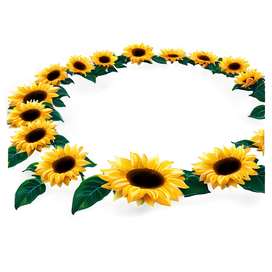 Sunflower Circle Png 06252024 PNG