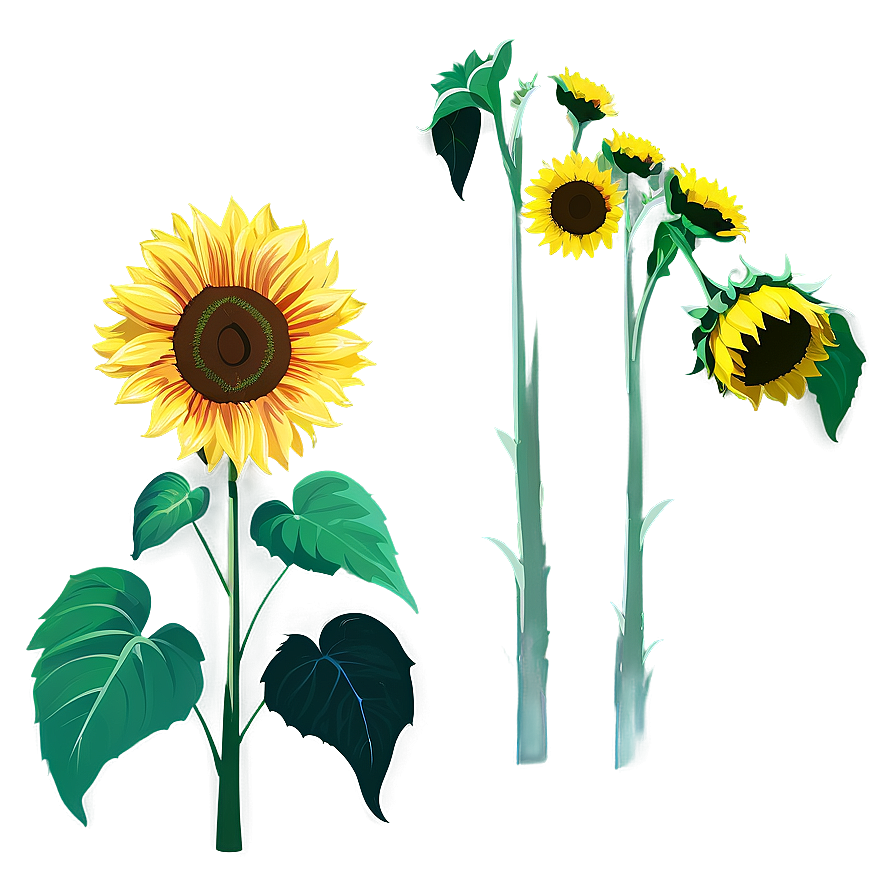 Sunflower Clipart No Background Png 05262024 PNG