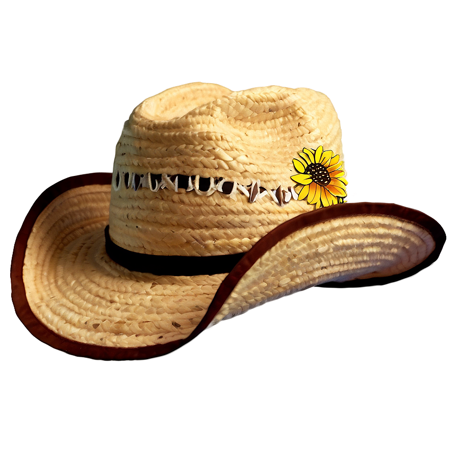 Sunflower Cowgirl Hat Png 06132024 PNG