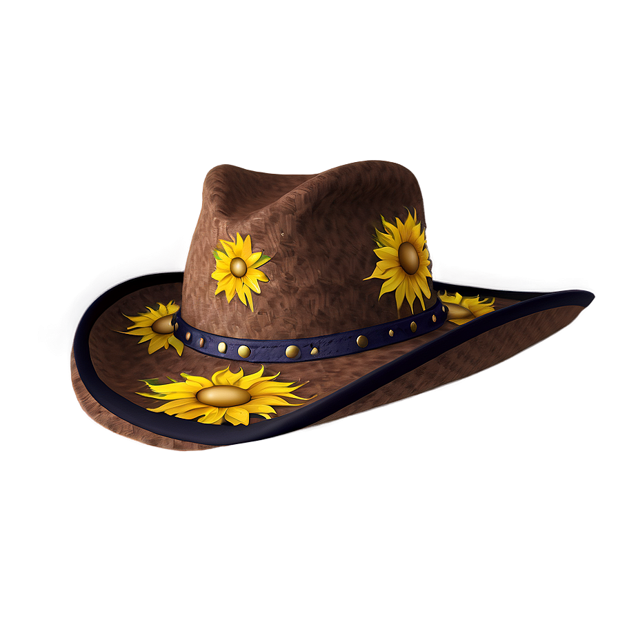 Sunflower Cowgirl Hat Png 39 PNG