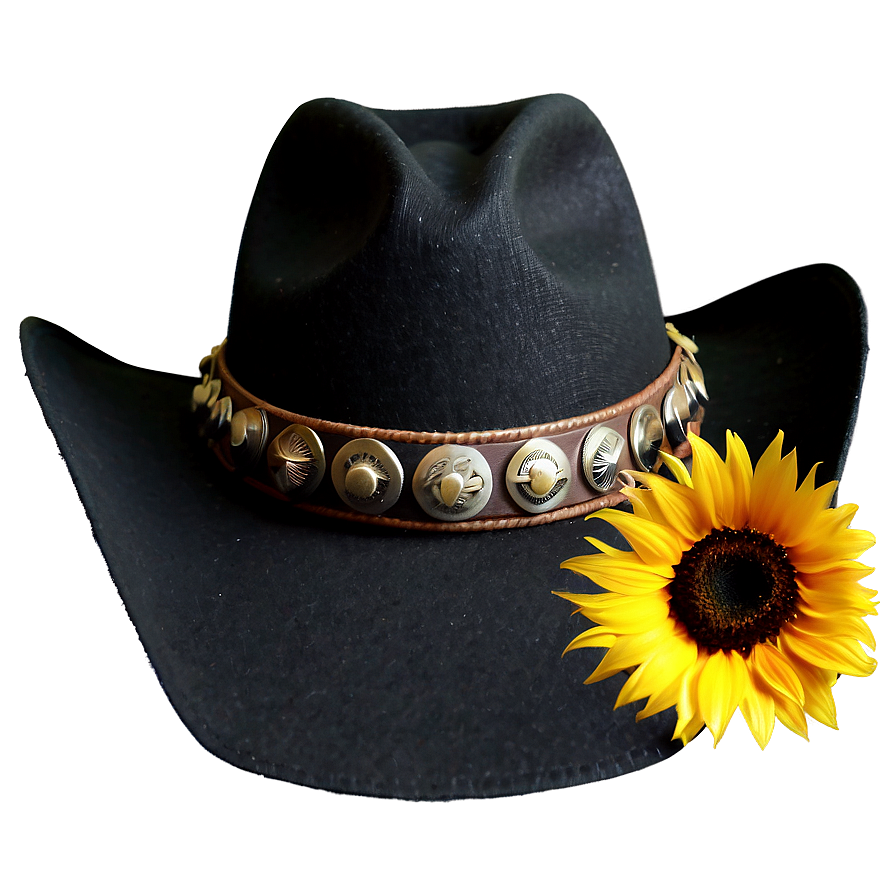 Sunflower Cowgirl Hat Png Hih PNG