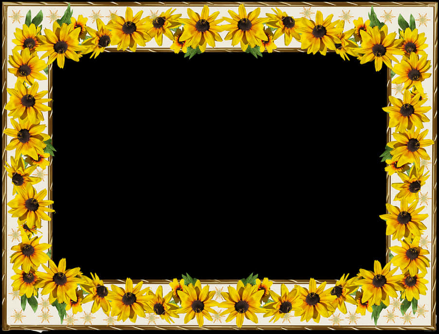 Sunflower Decorated Frame PNG