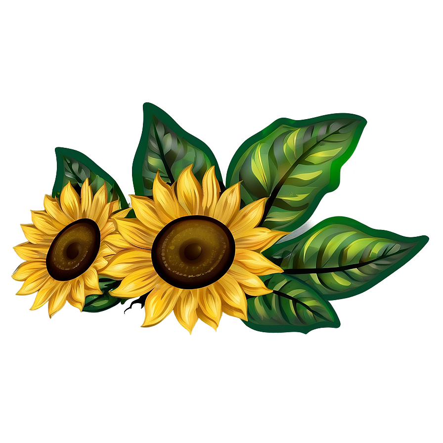 Sunflower Design Transparent Png 05262024 PNG