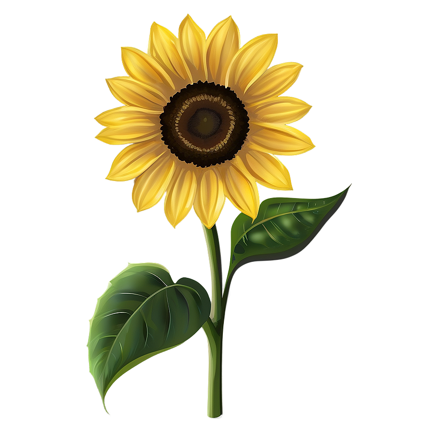 Sunflower Drawing Transparent Png 05262024 PNG