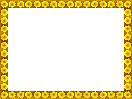 Sunflower Frame Black Background PNG