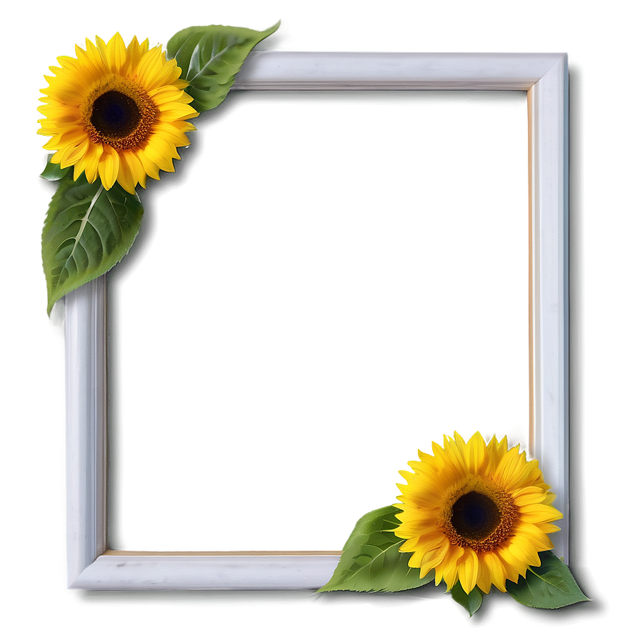 Sunflower Frame Png Byd PNG