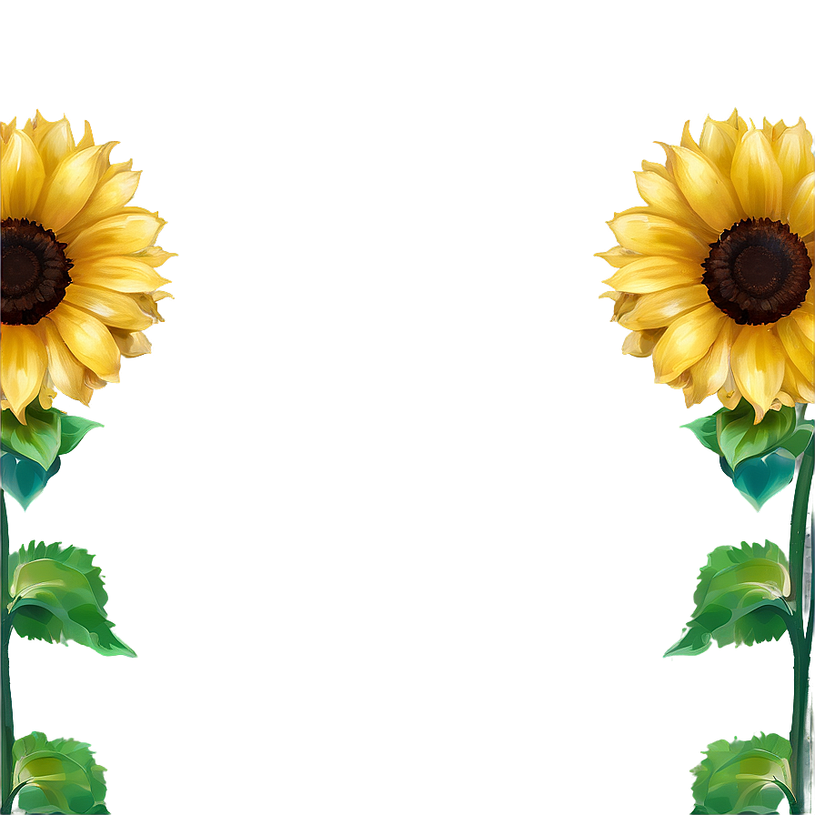 Sunflower Frame Transparent Png Quj PNG