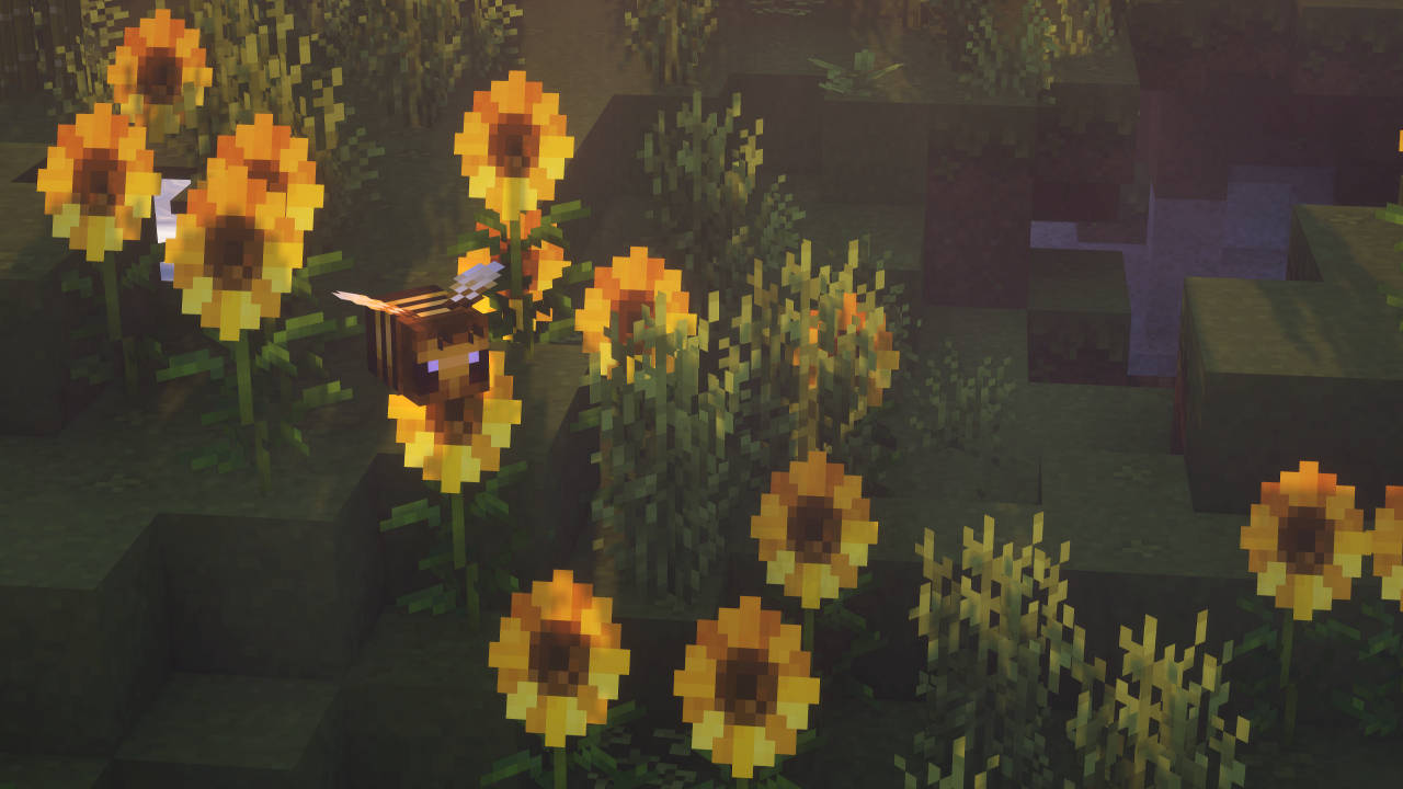 Sunflower Garden Minecraft Aesthetic Background