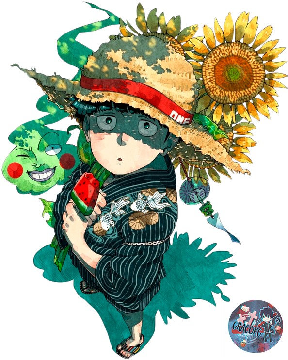 Sunflower Hat Anime Character PNG