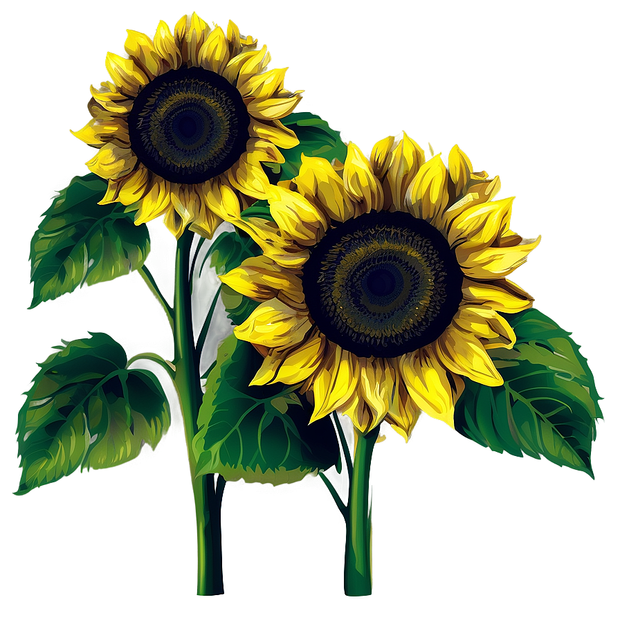 Sunflower Illustration Png 75 PNG