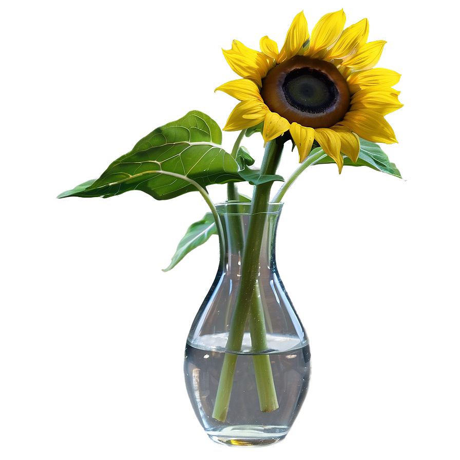 Sunflower In Vase Png Hbe PNG