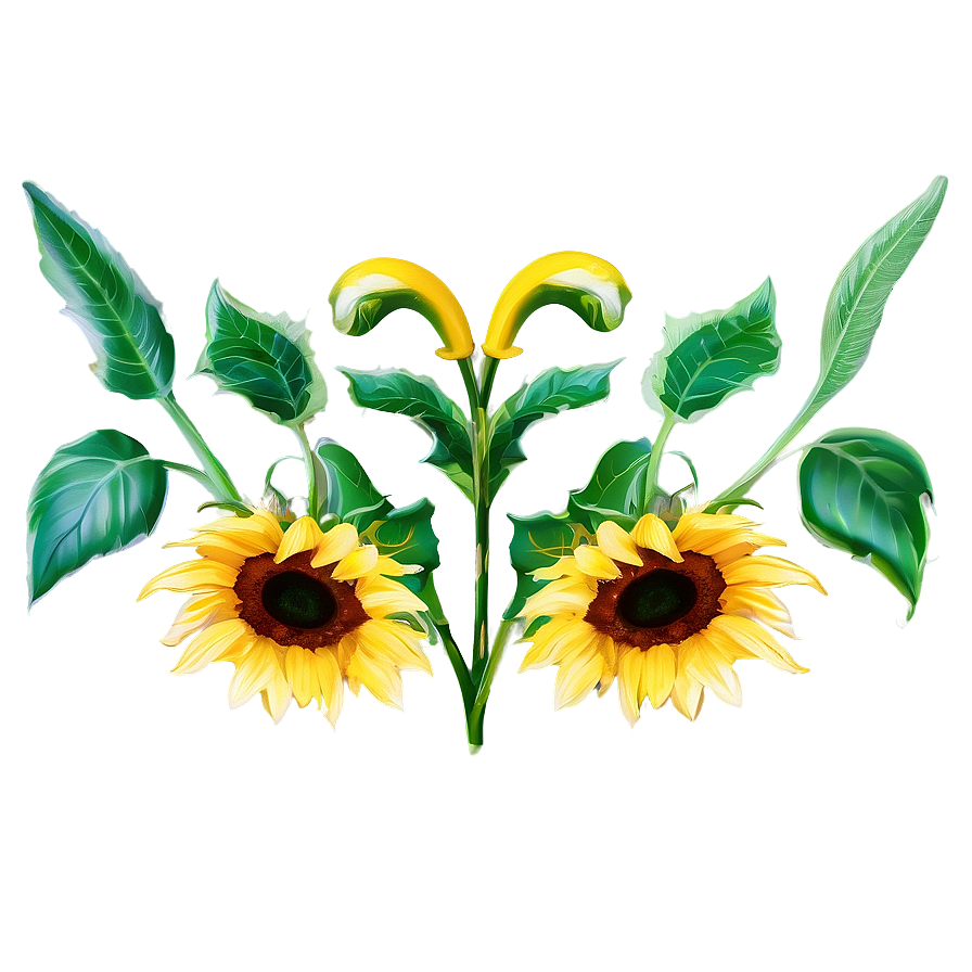 Sunflower Outline Transparent Png Brt PNG