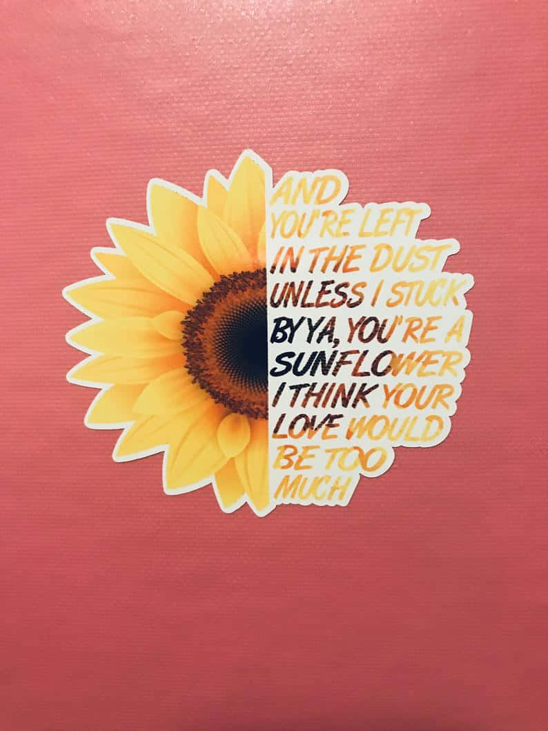 Sunflower Quotes Art Image Wallpaper