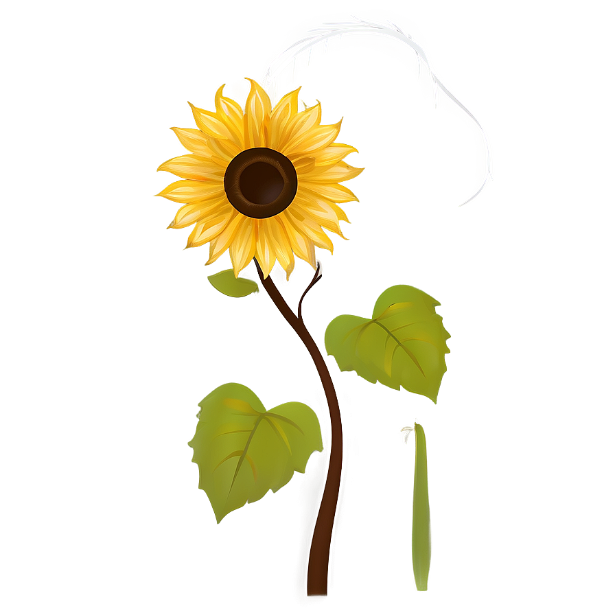 Sunflower Silhouette Transparent Png Ffs40 PNG