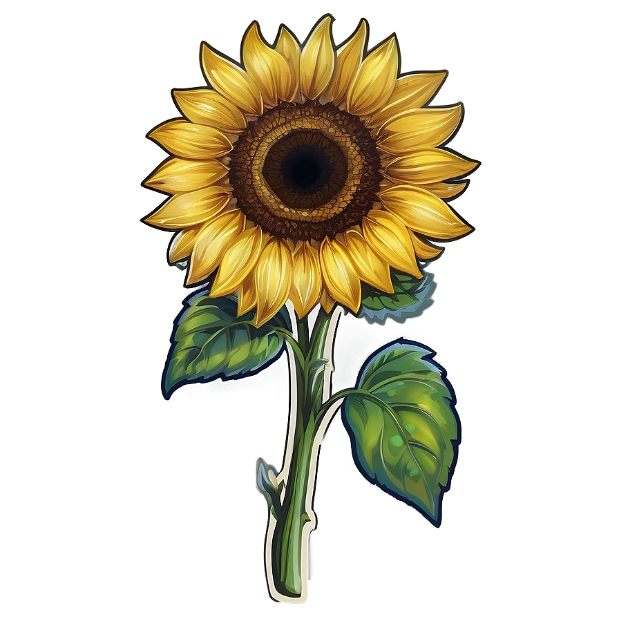 Sunflower Sticker Transparent Png Fig PNG