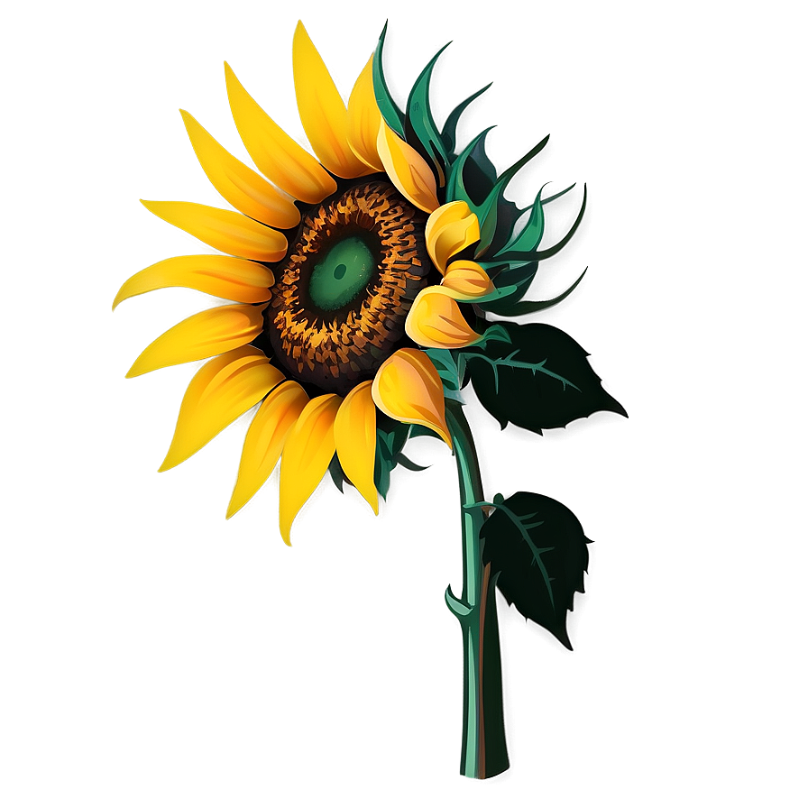 Sunflower Tattoo Design Png 80 PNG