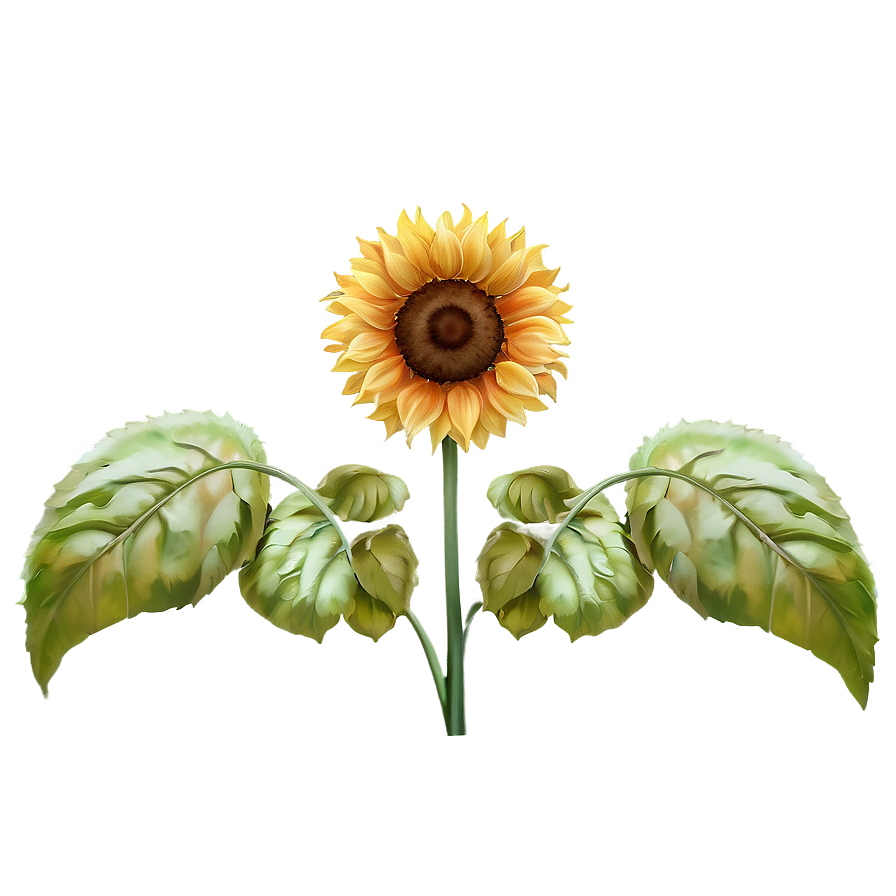 Sunflower Transparent Artwork Png Hno PNG